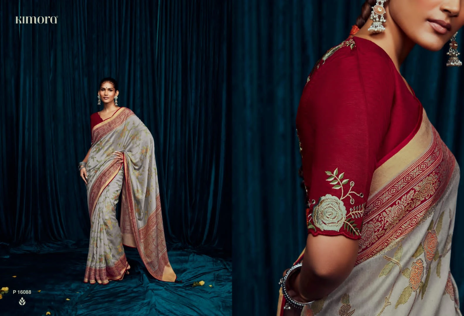 Kimora Meera Vol 12 Silk Brasso Wholesale Fancy Sarees Catalog — Wholesale Sarees, Kimora wholesale from Surat - Gallery Image 4